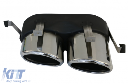 Paraurti Diffusore d'aria Doppio Outlet per Audi Q5 SUV FY S-Line 18-20 Punte Argento-image-6078725