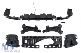 Paraurti Diffusore d'aria per Mercedes E W213 Sport Line 2016-2019 Nero Consigli Scarico-image-6104635