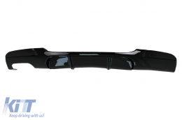 Paraurti Diffusore Doppia Uscita Sinistra per BMW Serie 3 E90 E91 M Design Nero Lucido-image-6105516