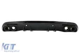 Paraurti Diffusore Marmitta Scarico per Mercedes C W205 14-20 Spoiler Tronco Nero-image-6073646