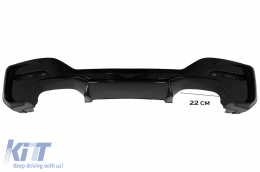 Paraurti Diffusore per BMW Serie 1 F20 F21 LCI 15-06.19 M2 Design Doppia uscita-image-6098829