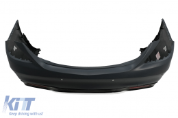 Paraurti Diffusore Punte Cromo per Mercedes S W222 Facelift 07.17-08.20 S63 Look-image-6093077