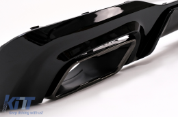 Paraurti Diffusore Punte di scarico Nero per BMW Serie 2 F44 Gran Coupé 2020+ M235i Design-image-6094591