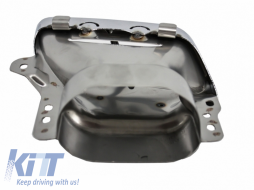 Paraurti Diffusore Scarico Suggerimenti Cromo per Mercedes W176 Facelift 15-18 A45 Look-image-6046663