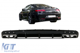 Paraurti Diffusore Silenziatore per Mercedes S Coupe C217 14-20 Facelift S63Look-image-6069337