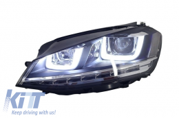 Paraurti & Fari LED DRL Dinamico svolta per VW Golf VII 7 13-17 R-Line Look RHD-image-6051434