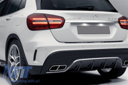 Paraurti Flaps Alette Laterali per Mercedes X156 GLA250 GLA45 14+ Look Nera-image-6044186