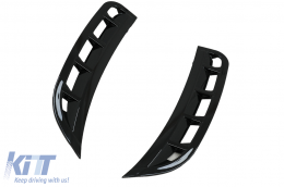 Paraurti Flaps Lato Alette per Mercedes A W177 V177 04.18+ A 35 AMG Look Nero-image-6091221