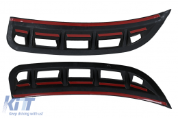 Paraurti Flaps Lato Alette per Mercedes A W177 V177 04.18+ A 35 AMG Look Nero-image-6091222