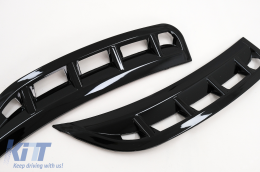 Paraurti Flaps Lato Alette per Mercedes A W177 V177 04.18+ A 35 AMG Look Nero-image-6091223