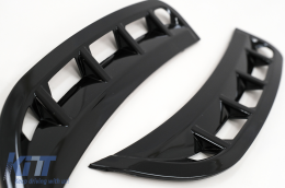 Paraurti Flaps Lato Alette per Mercedes A W177 V177 04.18+ A 35 AMG Look Nero-image-6091224