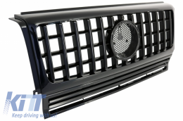 Paraurti & Griglia Nero lucido per Mercedes G W463 1990-2018 G65 Look Passaruota-image-6053148