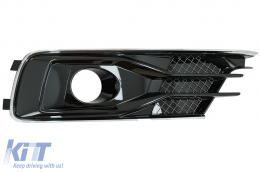 Paraurti Inferiore Lato griglie Copertine per AUDI A6 C7 4G Facelift 15-18 nera Edizione-image-6071366