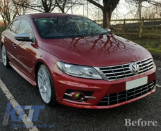 Paraurti Lip Estensione Spoiler per VW Passat CC Facelift 2012-2016 R-Line Look-image-6058059