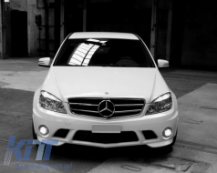 Paraurti Minigonne per Mercedes C W204 07-12 C63 Look senza fendinebbia-image-6041025