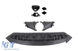 Paraurti per Audi A5 F5 2017-2019 Quattro RS5 Look Griglia Niido d'ape nero lucido-image-6103062