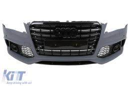 Paraurti per Audi A8 D4 4H 10-13 Griglia RS Look PDC SRA Dummy ACC Cover-image-6082744