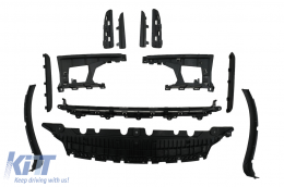 Paraurti per Audi TT 8S Mk3 14+ RS Design Griglia a nido d'ape Estensione del labbro inferiore-image-6040850