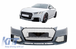 Paraurti per Audi TT 8S Mk3 14+ RS Design Griglia a nido d'ape Estensione del labbro inferiore-image-6041279