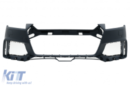 Paraurti per Audi TT 8S Mk3 14+ RS Design Griglia a nido d'ape Estensione del labbro inferiore-image-6095107