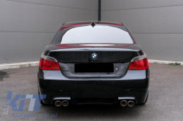 Paraurti per BMW 5 E60 03-07 M5 Look Diffusore aria doppia uscita PDC-image-5991634