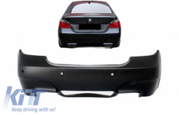 Paraurti per BMW 5 E60 03-07 M5 Look Diffusore aria doppia uscita PDC-image-6064449