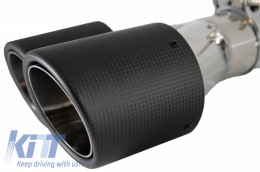 Paraurti per BMW 5 F10 11-17 M-Performance Look Diffusore Doppio Punte Carbonio-image-6076313