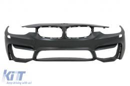 Paraurti per BMW Serie 3 F30 F31 11-2019 Griglie Double M Look Nero lucido-image-6028233