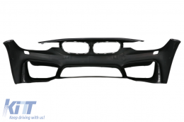 Paraurti per BMW Serie 3 F30 F31 11-2019 Griglie Double M Look Nero lucido-image-6028236