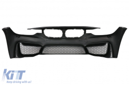 Paraurti per BMW Serie 3 F30 F31 11-2019 Griglie Double M Look Nero lucido-image-6028371