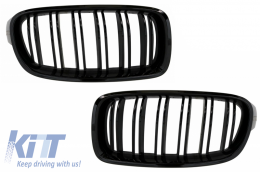 Paraurti per BMW Serie 3 F30 F31 11-2019 Griglie Double M Look Nero lucido-image-6062459