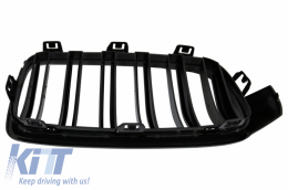 Paraurti per BMW Serie 3 F30 F31 11-2019 Griglie Double M Look Nero lucido-image-6062461