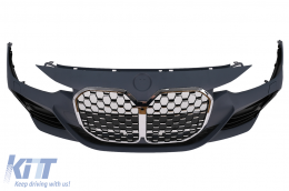 Paraurti per BMW Serie 3 F30 F31 2011-2018 Conversione G80 M3 Design Griglia Cromata-image-6101205