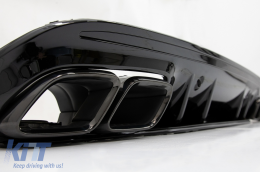 Paraurti per Mercedes C W205 S205 14-18 griglia cromata diffusore posteriore C63 Design-image-6064315