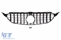 Paraurti per Mercedes C W205 S205 14-18 griglia cromata diffusore posteriore C63 Design-image-6099968