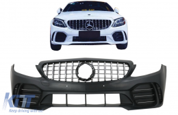 Paraurti per Mercedes C W205 S205 C205 A205 14+ Limo T-Model Coupe Cabrio GT Look-image-6073009