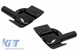 Paraurti per Mercedes Classe S W221 2005-2010 S65 Look Scarico Suggerimenti Nero-image-6067401