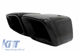 Paraurti per Mercedes Classe S W221 2005-2010 S65 Look Scarico Suggerimenti Nero-image-6067404