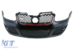 Paraurti per VW Golf 5 03-07 Jetta MK5 05-07 Griglia Honey Comb GTI Look Fari fendinebbia-image-6108059