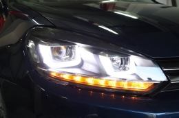 Paraurti per VW Golf 6 2008-2013 R20 Look fari 3D LED DRL U-Look Fluente Luce-image-6021175