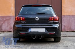 Paraurti posteriore & Completare Scarico Sistema Catback per VW Golf VI 6 2008-2013 R20 Look-image-6086767