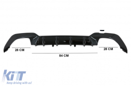 Paraurti posteriore Diffusore d'aria per BMW Serie 3 G20 G28 G21 2019+ Nero lucido Design M340i-image-6094353