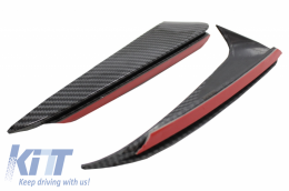 Paraurti posteriore Flaps Flics Side Pins per Mercedes C W205 14-20 Carbon Film-image-6046208