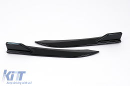 Paraurti posteriore Flaps Side Fins Flics per BMW Serie 3 F30 F31 11-19 nero lucido-image-6100492