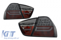 Paraurti posteriore per BMW Serie 3 E90 05-08 Fanali posteriori a LED Fumé M3 Look-image-6021344