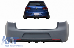 Paraurti posteriore per VW Golf VI 2008+ R20 Guarda Diffusore Riflettori rossi-image-6051833