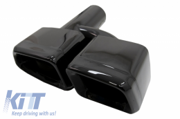 Paraurti posteriore & Scarico Punte Nero per Mercedes S W221 2005-2013 PDC S65 Look-image-6088533