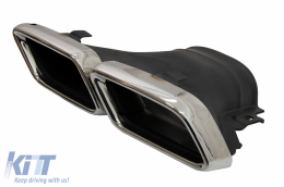 Paraurti posteriore & Scarico Silenziatore Punte Cromo per Mercedes E W213 2016-2019 E63 Look-image-6080188