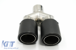 Paraurti posteriore Silenziatore Punta Carbonio 5,8 cm Sinistra per BMW 3 E46 4D 98-04 Look M-Technik-image-6081018