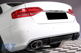 Paraurti Posteriore Valance Diffuser & Exhaust Tips Audi A4 B8 B8.5 Limousine Avant Facelift (2012-2015) RS4 Design--image-6083854